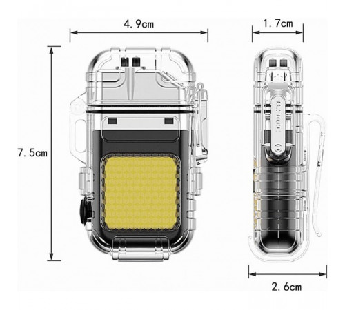 Зажигалка спиральная USB и Led фонарик 9258 (300) за 180 грн
