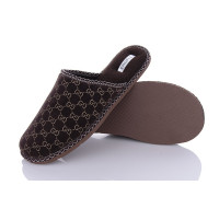 Тапочки мужские закрытые коричневые GG комнатные тапочки для дома 49