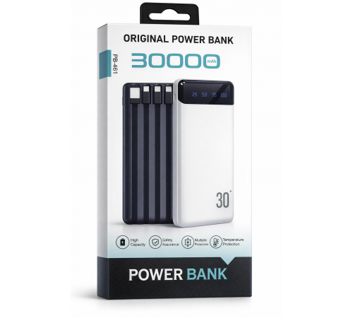 PowerBank PB-461 /Портативное зарядное устройство 30000 mAh с с цифровым дисплеем