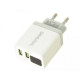 Адаптер (А-14) 220v 2 usb with digital display CX QC03