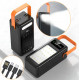 Портативна батарея зовнішня повербанк Power Bank 120000 mAh із сонячною панеллю та ліхтариком YM-639CX