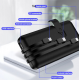 Павербанк 30000 mAh встроенные кабели USB, micro USB, Type-C, Lightning с подставкой для телефона, Портативная батарея Powerbank