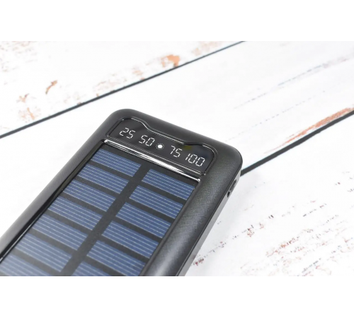 Павербанк Solar Power Bank с солнечной батареей + фонарик 20000 mAh