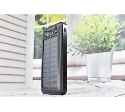 Павербанк Solar Power Bank с солнечной батареей + фонарик 20000 mAh