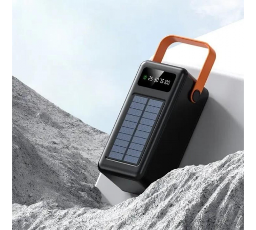 Портативна батарея зовнішня повербанк Power Bank 120000 mAh із сонячною панеллю та ліхтариком YM-639CX
