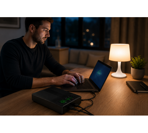 UPS-Power Bank 20000mAh для роутеров и видеокамер 5V/9V/12V+USB / Источник бесперебойного питания / Повербанк для роутера