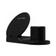 Швидка бездротова зарядка Qi Wireless Fast Charger 3 в 1 для телефону (док станція), чорна за 690 грн