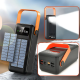 Портативна батарея зовнішня повербанк Power Bank 100000 mAh із сонячною панеллю та ліхтариком YM-638CX