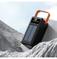 Портативна батарея зовнішня повербанк Power Bank 100000 mAh із сонячною панеллю та ліхтариком YM-638CX