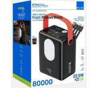 Портативное зарядное устройство ACL PW-143 Fast PowerBank 80000 мАч