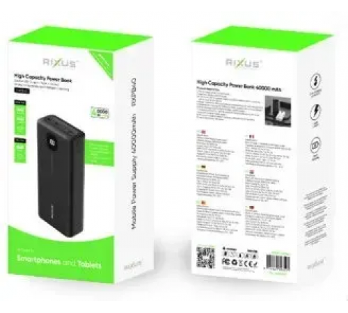 Повербанк Power Bank 40000 mAh 22.5W Rixus RXPB40