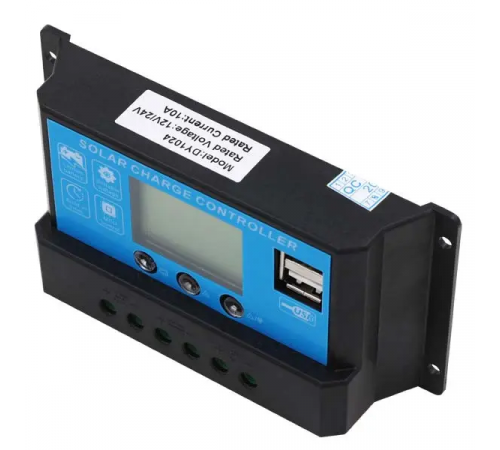 Контроллер заряда солнечный 10А 12/24В OTS c дисплеем и USB PWM
