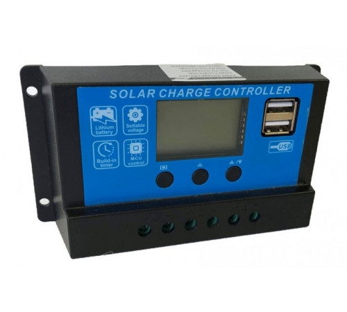 Контроллер заряда солнечный 10А 12/24В OTS c дисплеем и USB PWM