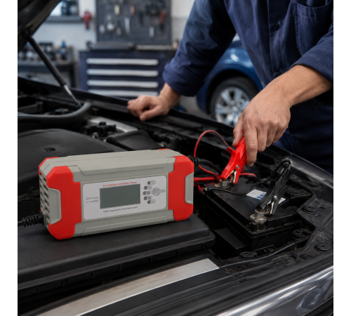 Зарядное устройство для автомобильных аккумуляторов 8A 12V/24v / Автомобильная зарядка / Зарядка для аккумулятора авто