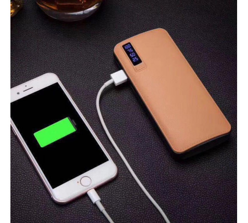 Портативне зарядне 20000 mahc екраном 3 USB + ліхтарик, павер банк, Power Bank