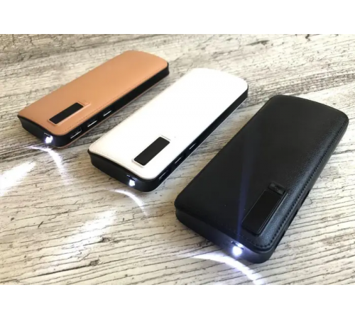 Портативне зарядне 20000 mahc екраном 3 USB + ліхтарик, павер банк, Power Bank