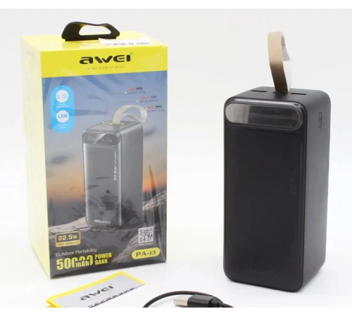 Мобильный аккумулятор (Power Bank) AWEI PA-13 50000 mAh 22.5W
