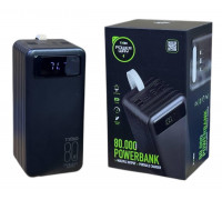 Павер банк Power Way TX80 80000mAh c 3 кабелями (Реальная мощность) Power Bank