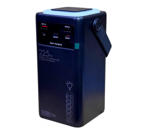 Павер банк 80000mah PD-80 / 22,5 Фонарь + кабеля Power Bank