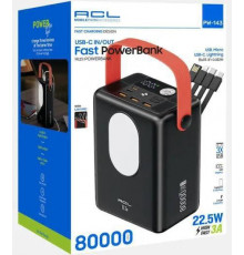 Портативний зарядний пристрій ACL PW-143 Fast PowerBank 80000 мАг