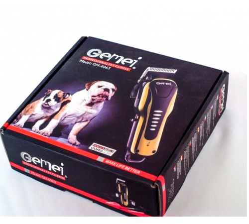 Машинка для стрижки тварин + триммер Gemei GM 6063, пилка для кігтів