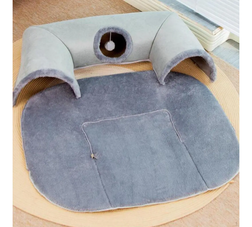 Игровой туннельный коврик Интерактивная игрушка игровой домик 2 в 1 Cat Bed