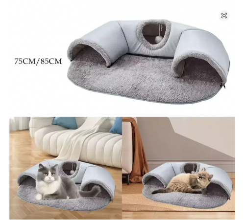 Игровой туннельный коврик Интерактивная игрушка игровой домик 2 в 1 Cat Bed