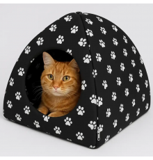 Мягкий домик для собак и кошек YU227 компактный складной Pet Hut White 35 см × 40 см
