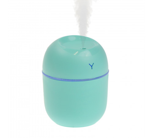 Бирюзовый ультразвуковой мини увлажнитель воздуха USB Humidifier с подсветкой
