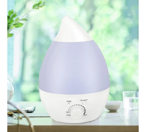 Увлажнитель воздуха на 1,3 л с LED подсветкой и регулятором Wild Wind Белый