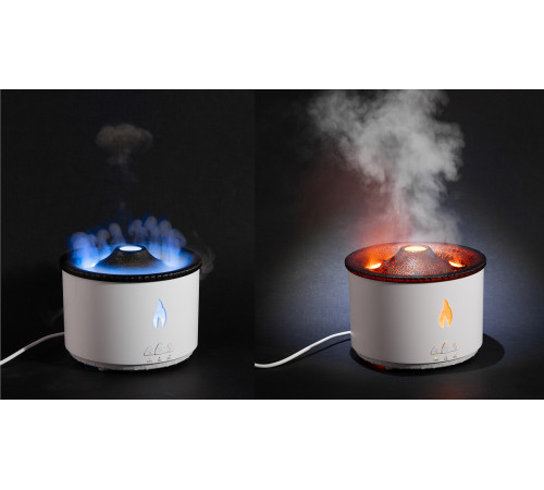 Ароматический диффузор Volcano Fire Flame, ароматерапия, увлажнитель воздуха, 2 цвета, пульт Jellyfish Mist Flame Volcano Home Appliance Life Store