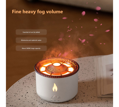 Ароматический диффузор Volcano Fire Flame, ароматерапия, увлажнитель воздуха, 2 цвета, пульт Jellyfish Mist Flame Volcano Home Appliance Life Store